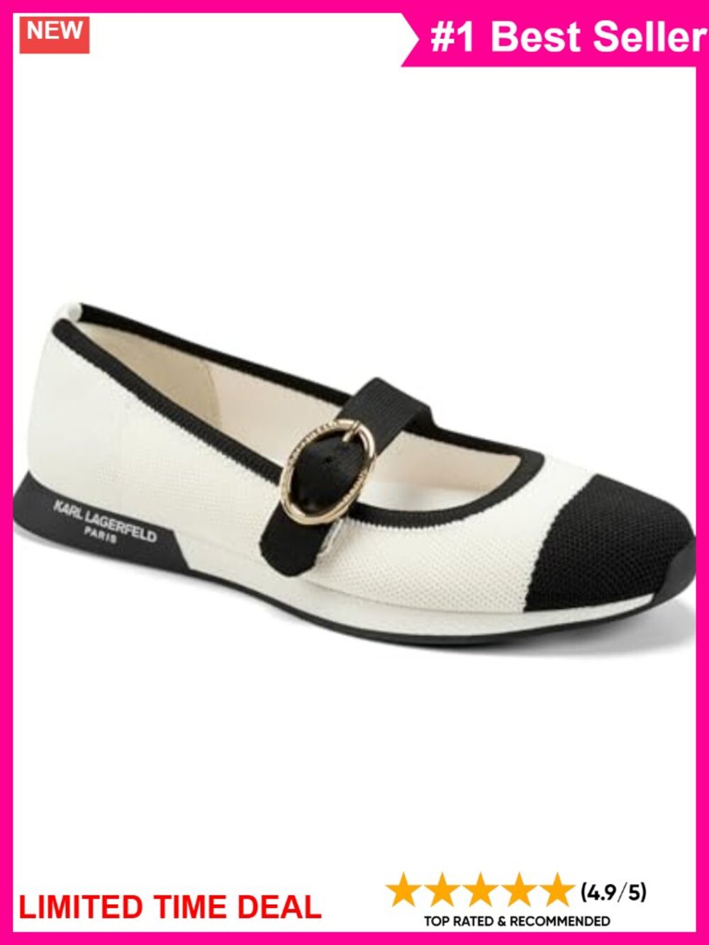 Mary Jane Flat Easy Wear Buckle Closure Closed Toe Casual